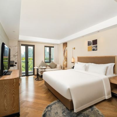 雅緻江景大床房（獨立陽台） 廣州嶺南五號酒店優惠