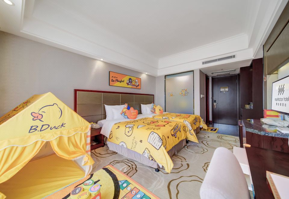 小黄鸭亲子双床房（小冰箱）