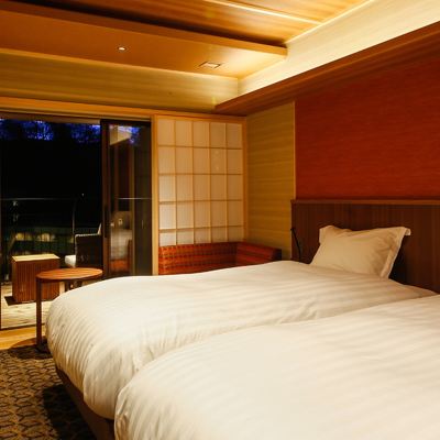 【コンフォートフロア　三休】テラス付モデレートツイン ザ・シロヤマ テラス 津山 別邸 クーポン