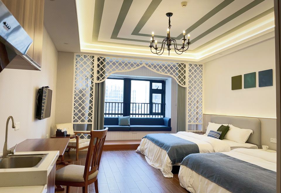 公馆双床客房-洗衣机+商务办公桌+高速吹风机