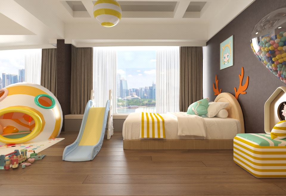 糖果飛屋主題180°海景日出家庭房（玩具桌 | 滑滑梯）