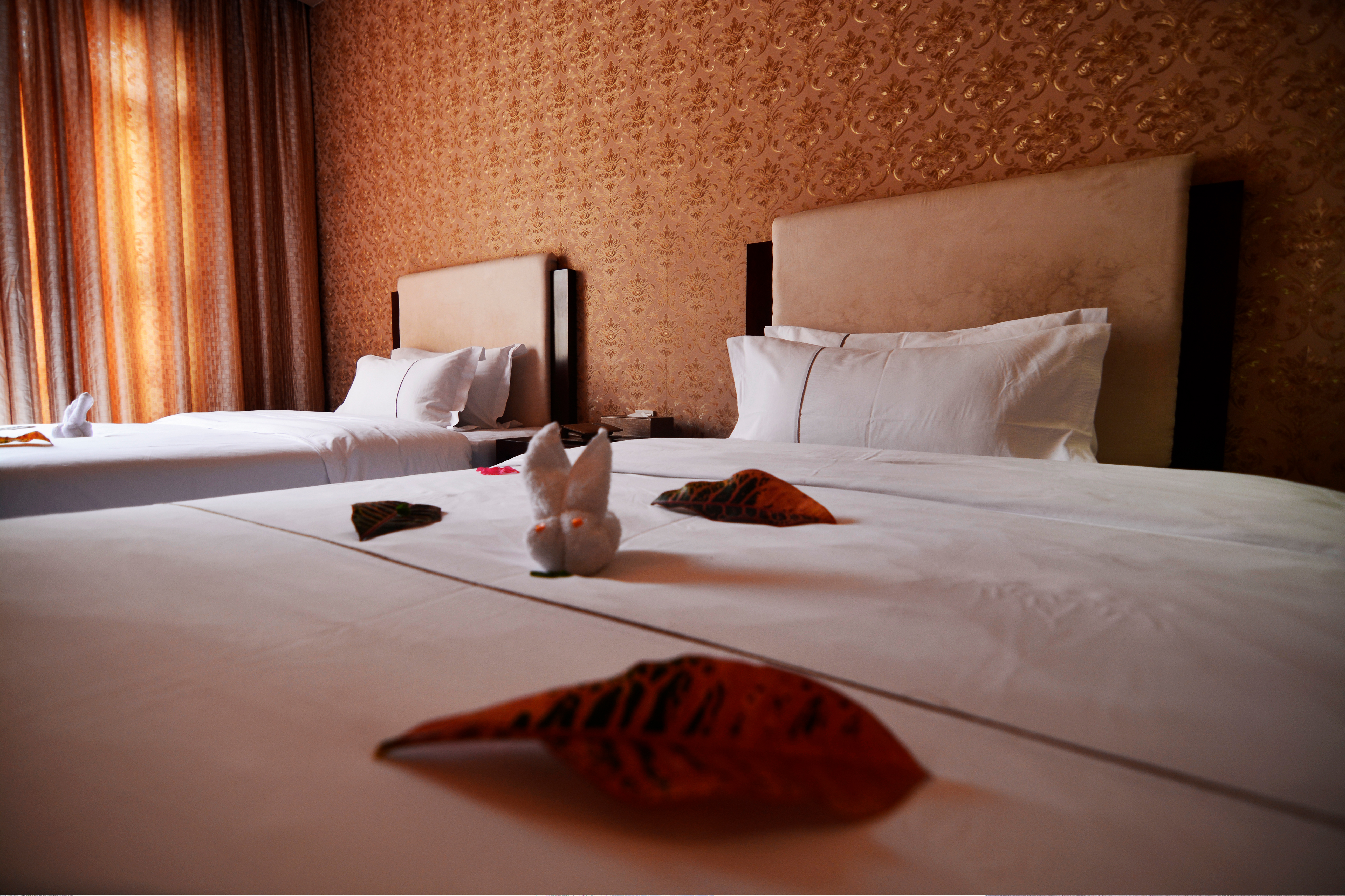 别墅私密双床花园家庭房|独立温泉池