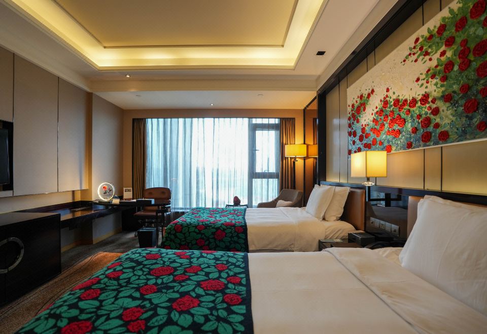 玫瑰主题行政双床房