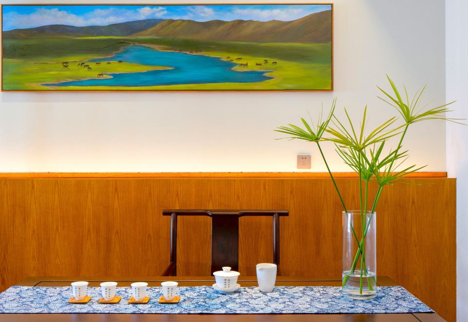 庭院景观双床房