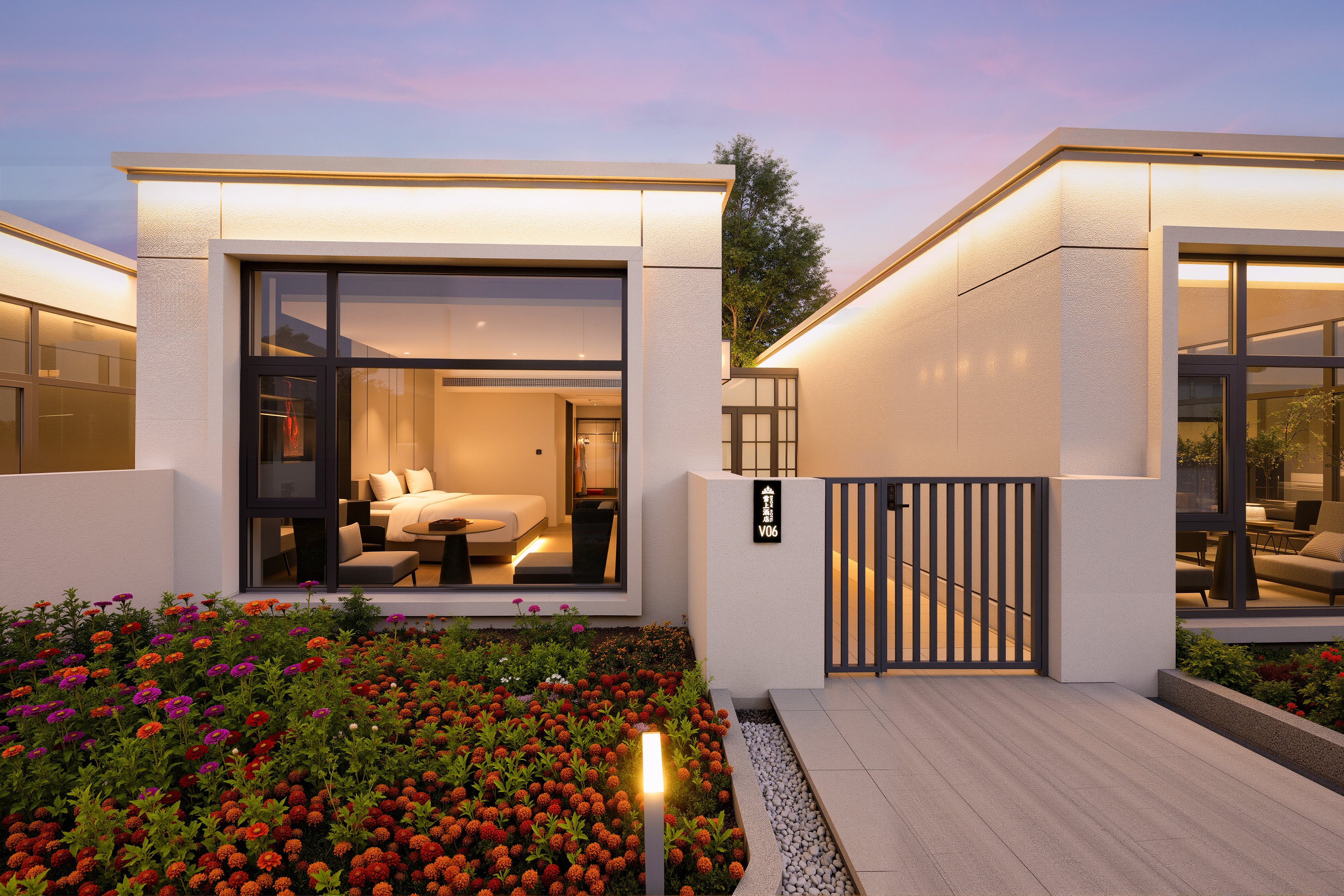 雪上庭院大床房