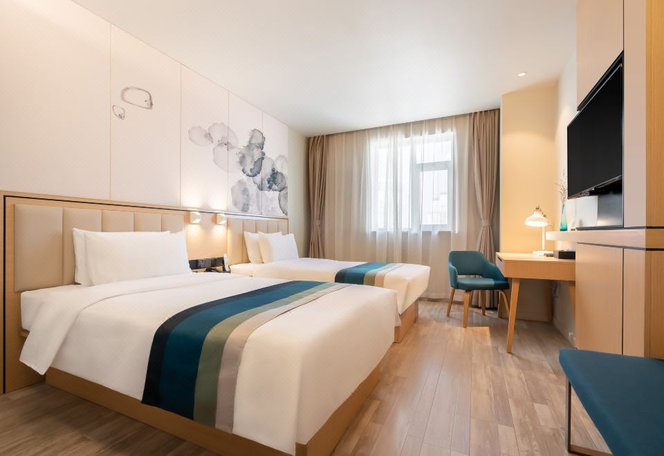 安心睡0压双床房【55寸电视可投屏+莱芬吹风机】