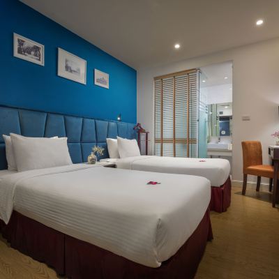 無窗豪華房2張單人床 河內輝煌水療飯店優惠