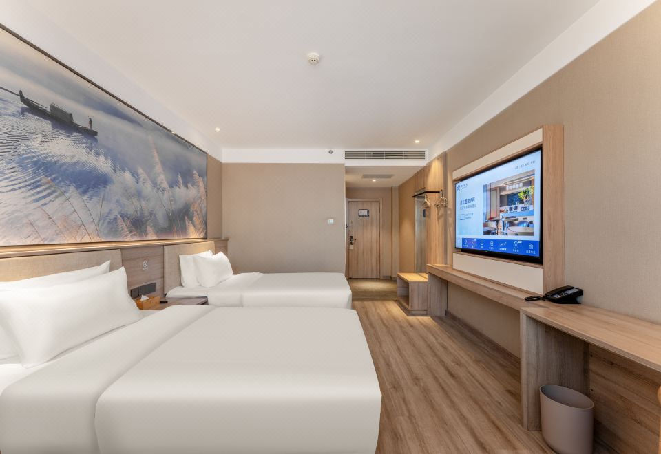 高级双床房【亲肤面料?乾湿分离衞浴?65寸投屏电视】