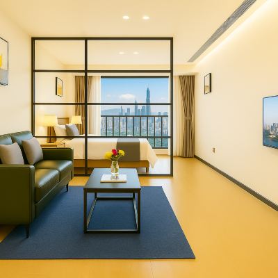 梧桐山 | 地標一室一廳（雲端視野+洗烘一體機+冰箱） 萬科深南道68號公寓（深圳東門湖貝地鐵站店）優惠