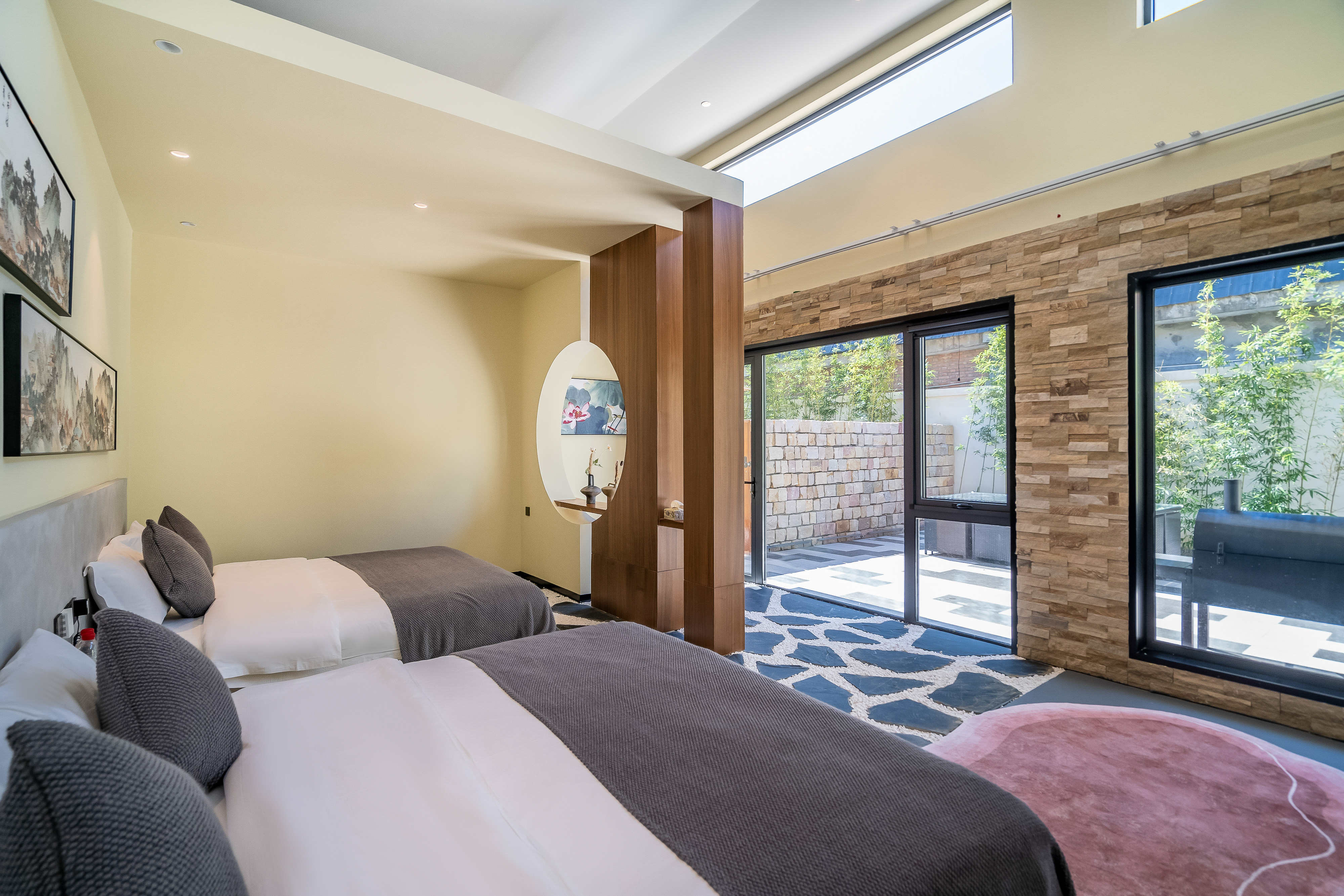 沐云丨親子雙床房（獨立小院+浴缸+可燒烤+智能客控）