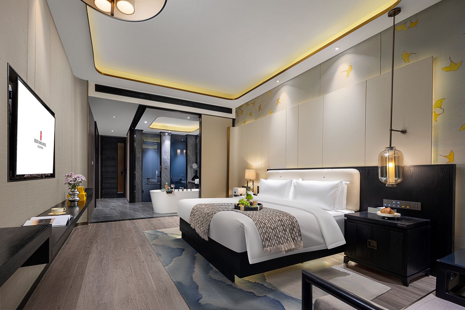 寒雪·臻享中空庭院大床房-氧吧负离子