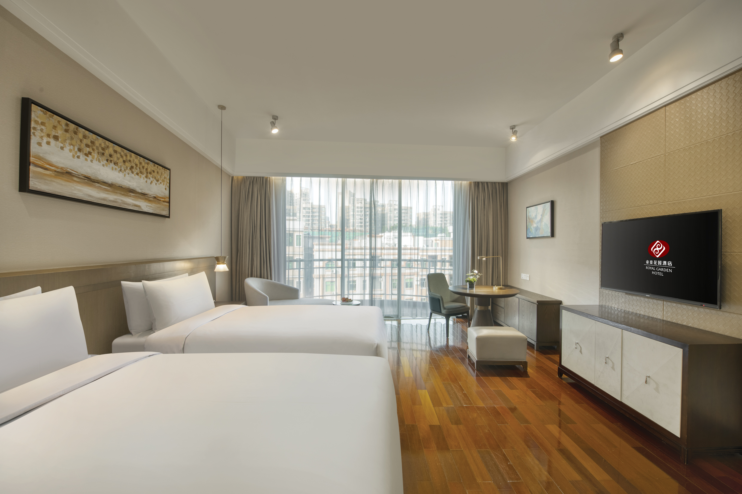 城市景观高级双床房（附楼）