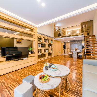 城景複式大床套房（地標城景+洗烘一體機） 喜運服務公寓（廣州塔珠江新城店）優惠