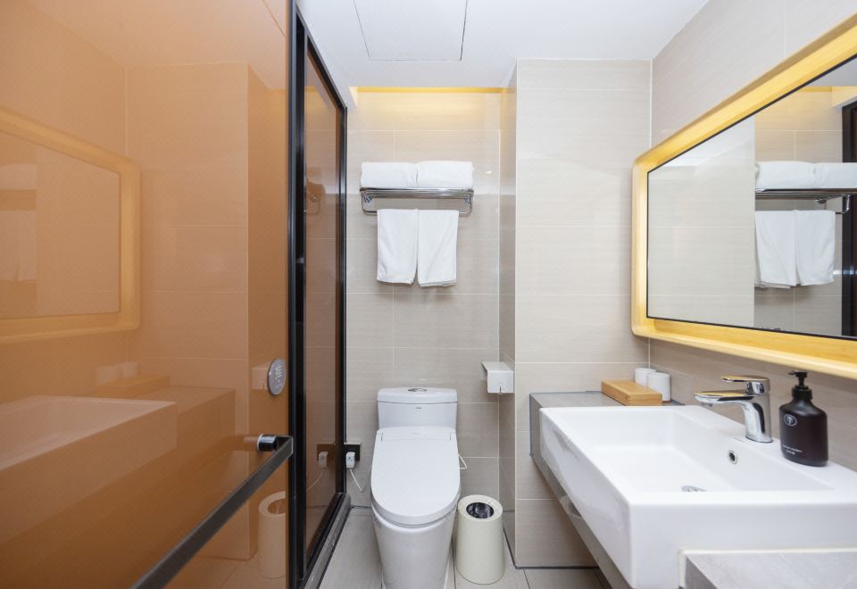 舒壓-高級大床房（露臺+65寸投屏電視+分體空調+地暖）