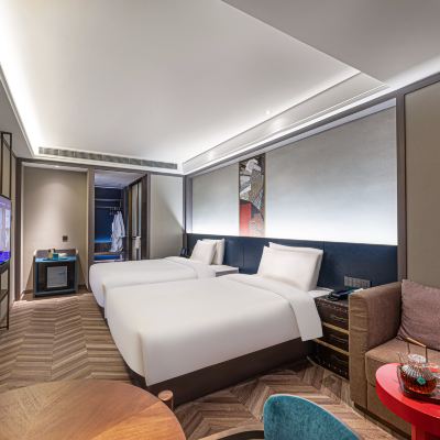 心悅高級雙床房【窗外觀網紅雙塔市集+衛浴乾濕分離】 蘇州水墨平江漫心府優惠