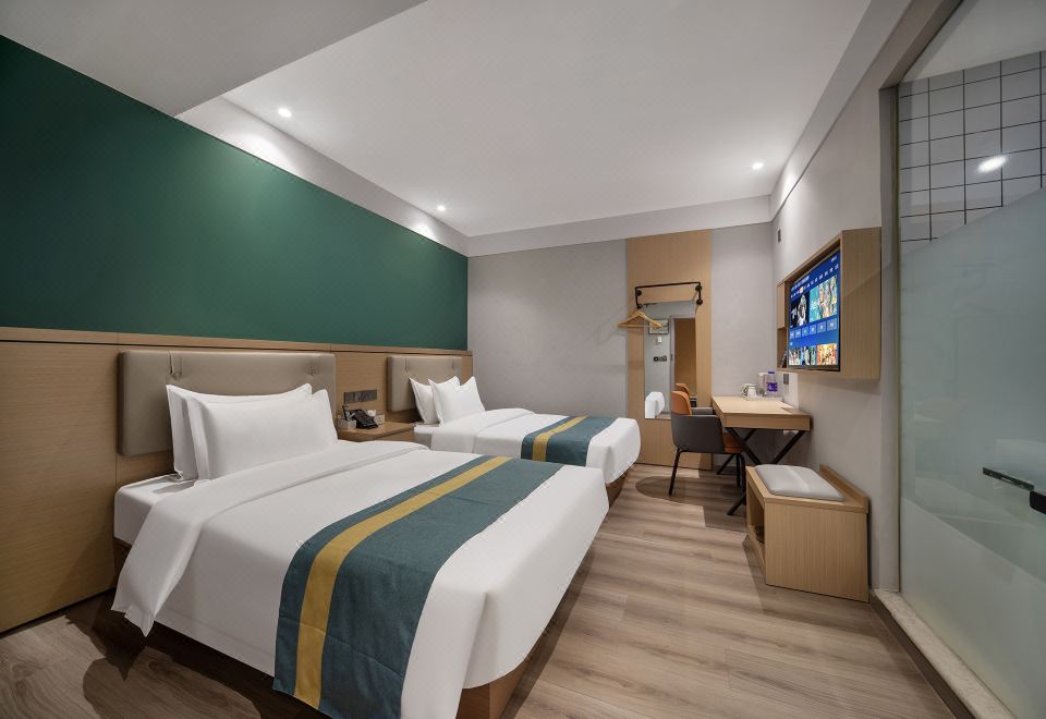 优雅丨蜜柚双床房（记忆.羽绒双枕+深睡眠床垫）