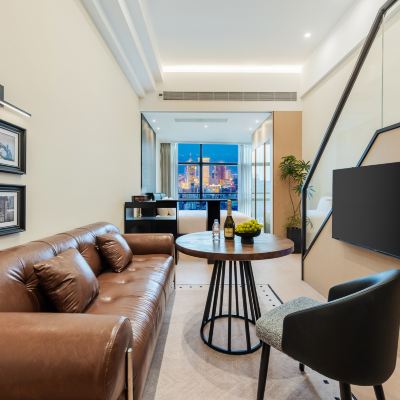 新複式澳門景觀大床房（E座） 楓雨國際公寓（珠海橫琴口岸店）優惠