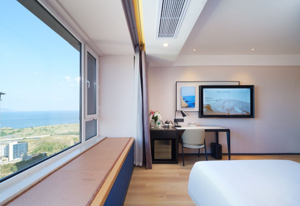 幾木海景雙床房（冰箱+手機投屏+浴袍+飄窗賞海）
