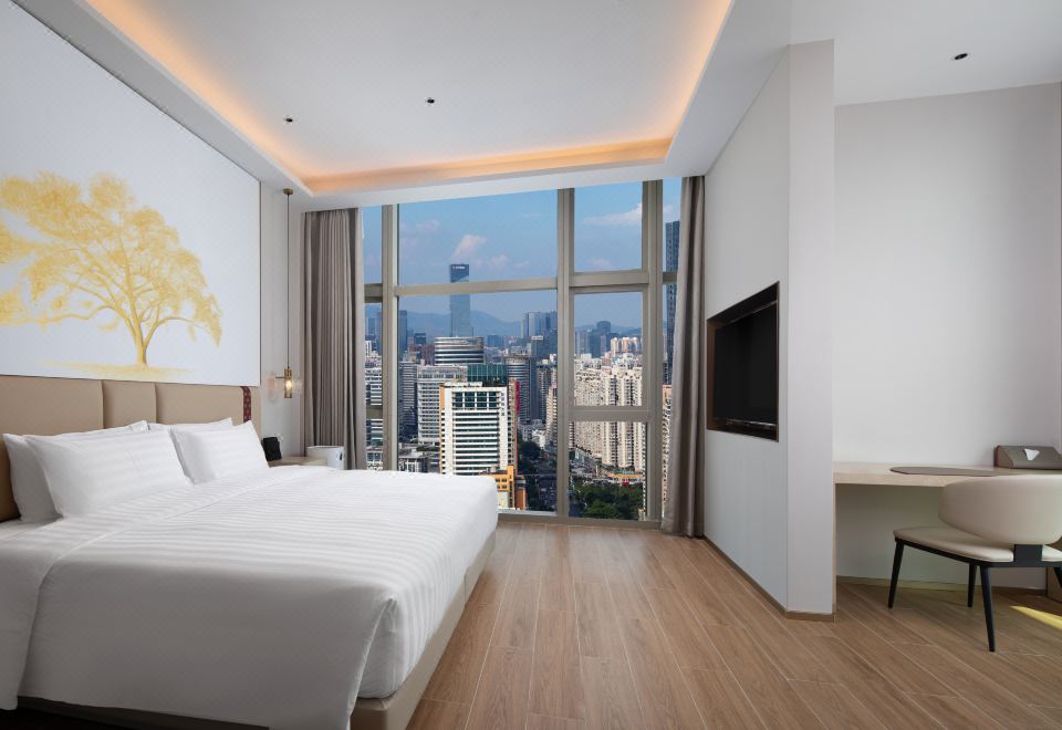 灣景豪華大床房（超大落地窗+智能客控+美粧鏡）