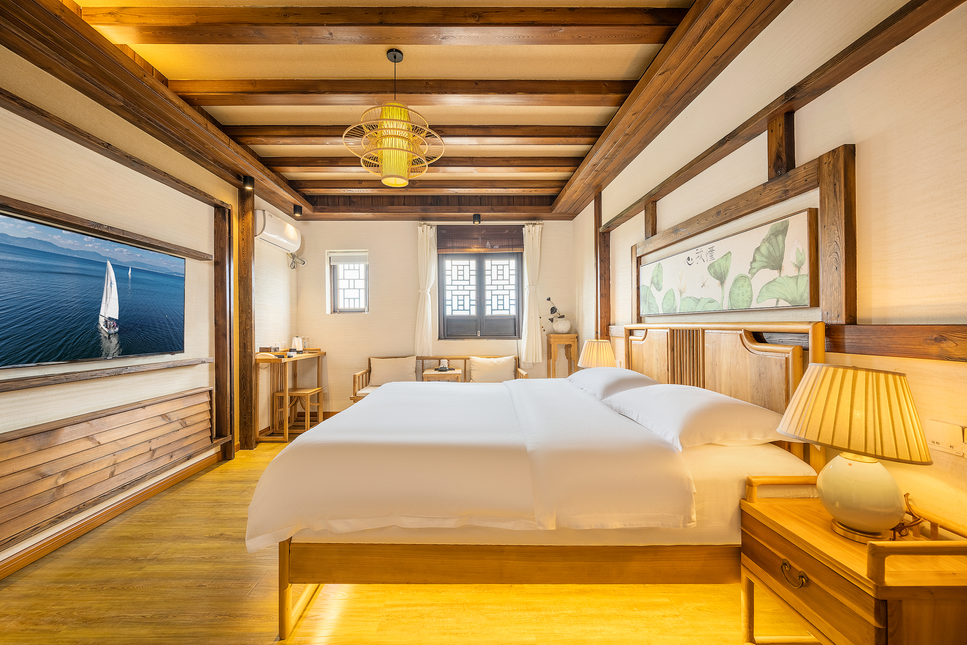 Bo Lian Chen Inn花园豪华大床房