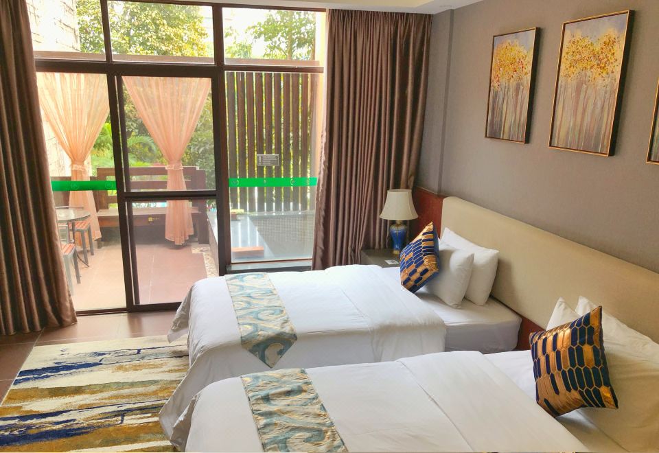 半山别墅花园双床房|独立温泉池