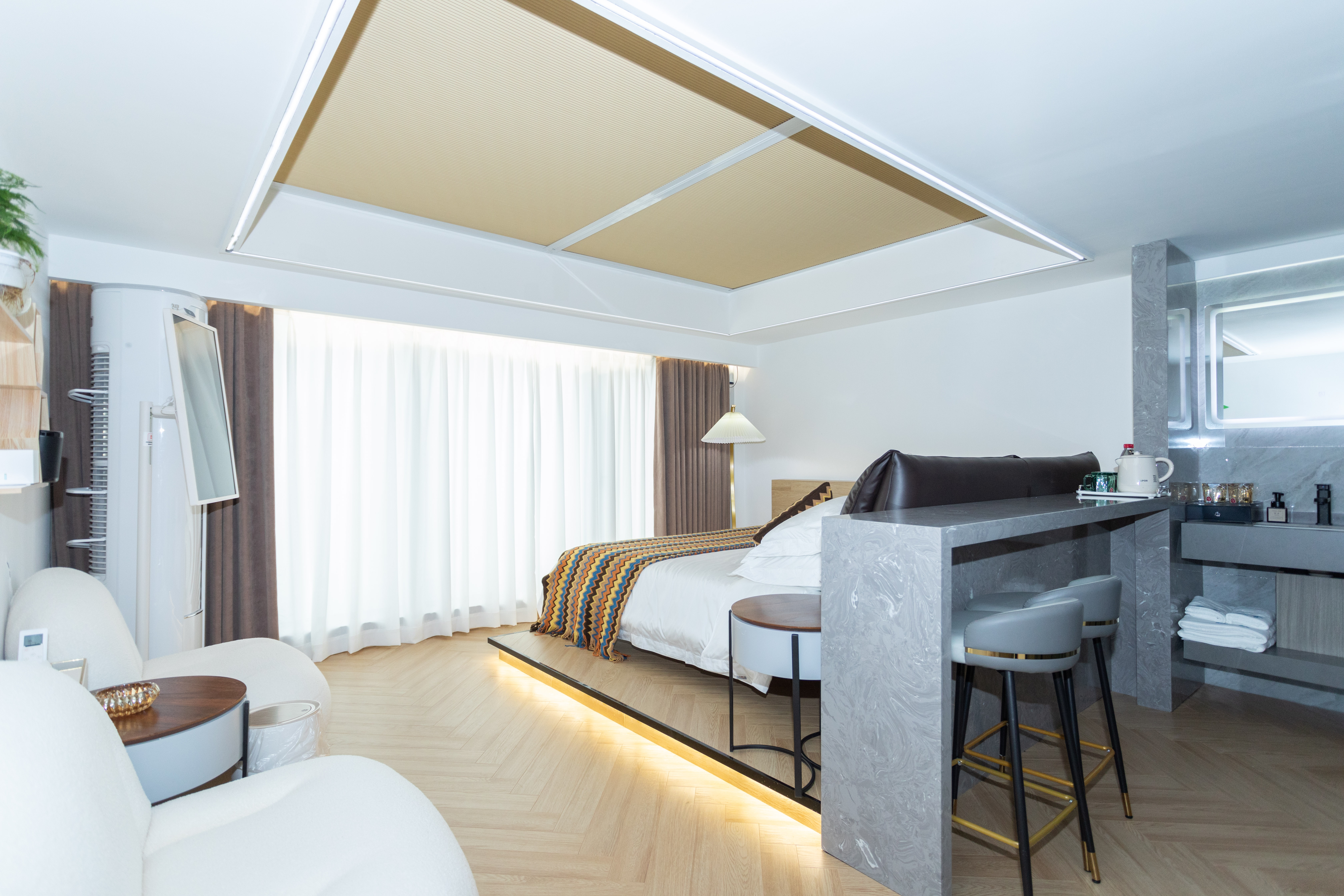 等风·豪华景观大床房『智能马桶+乳胶床垫+移动电视』