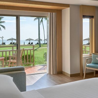 大型客房海景兩張雙人床（直通海濱，帶露台） 普吉島美林海灘萬豪度假飯店優惠