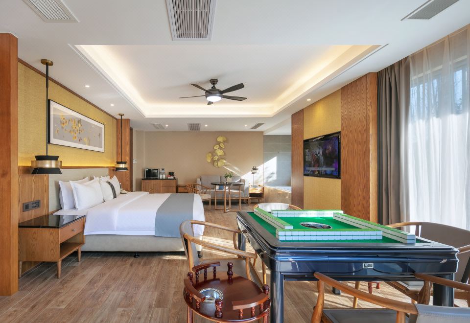 洗心院麻将大床房