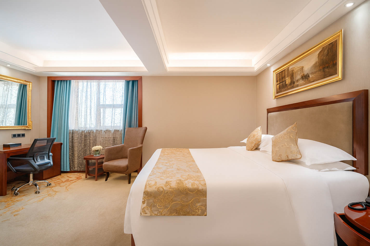 巴黎寬悅城景大床房·豪華浴缸·潤境加濕器