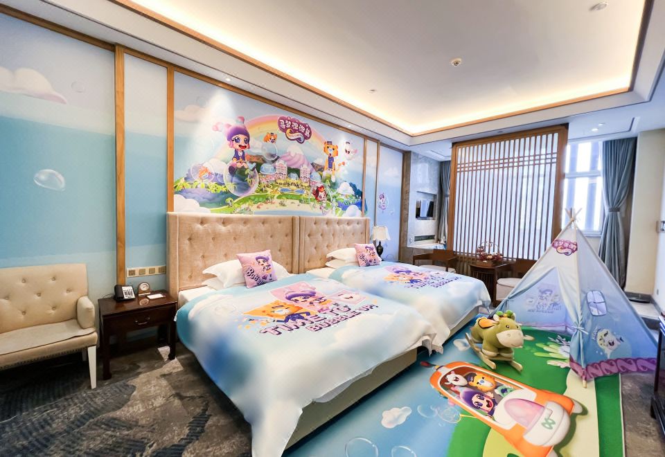 Baihualin Hot Spring Valley HotelDreamy Bubble Island Family Room With Two Double Beds