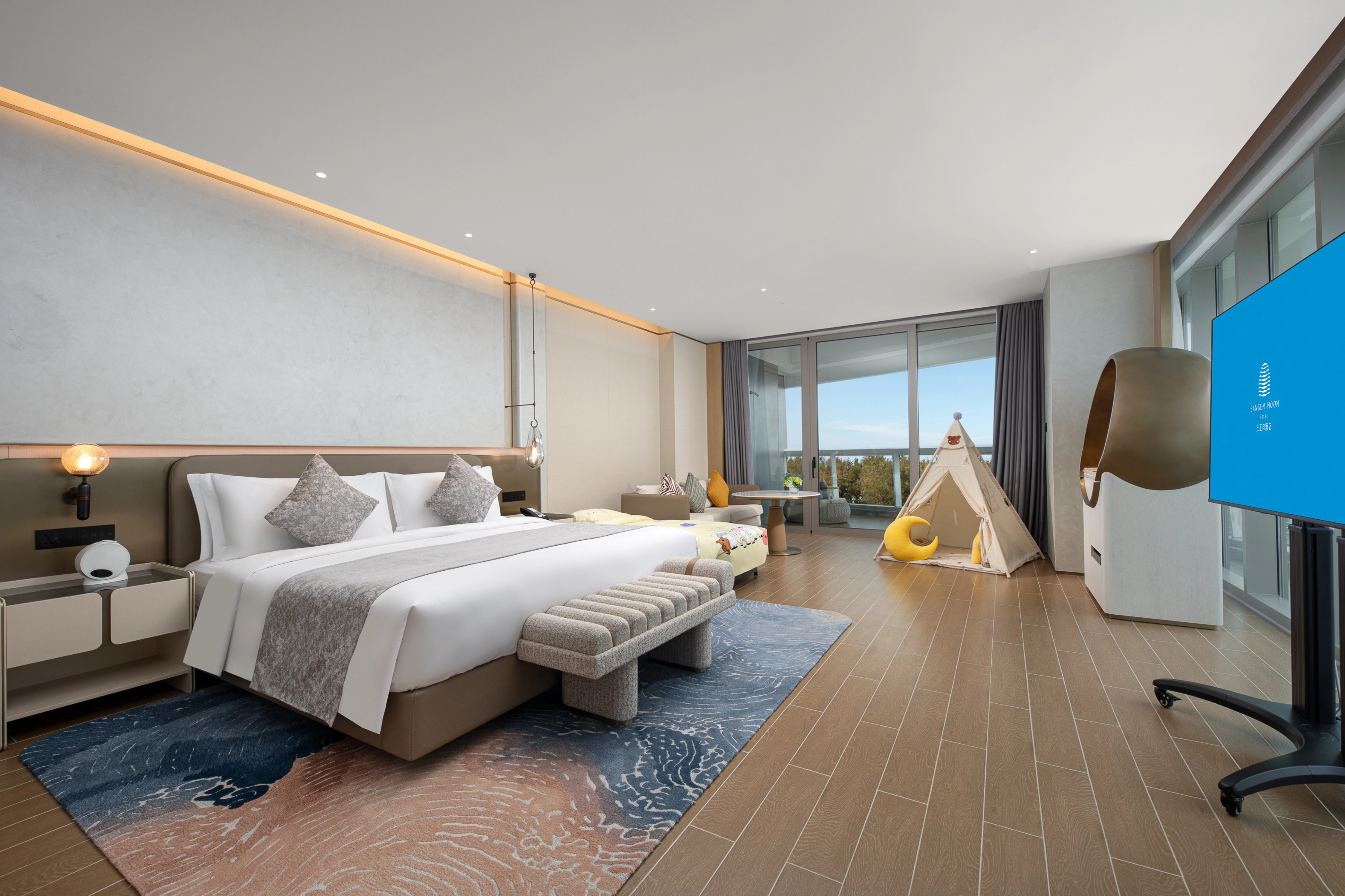 登月全海景亲子大床房（带小童床）