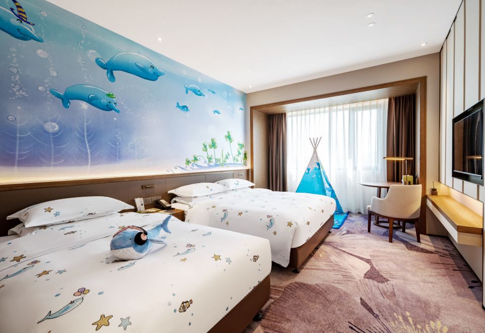 栖云楼家庭亲子房（定制小童用品+园景）