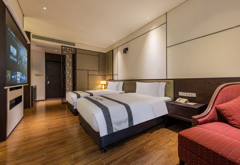 巨幕影音双床房（海量片源+手机投屏+负氧离子）