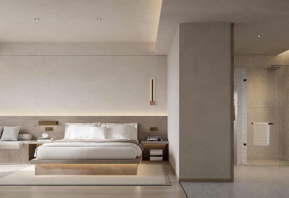 无敌视野270度阳台大床+TOTO浴缸+Dyson吹风机+全屋地暖