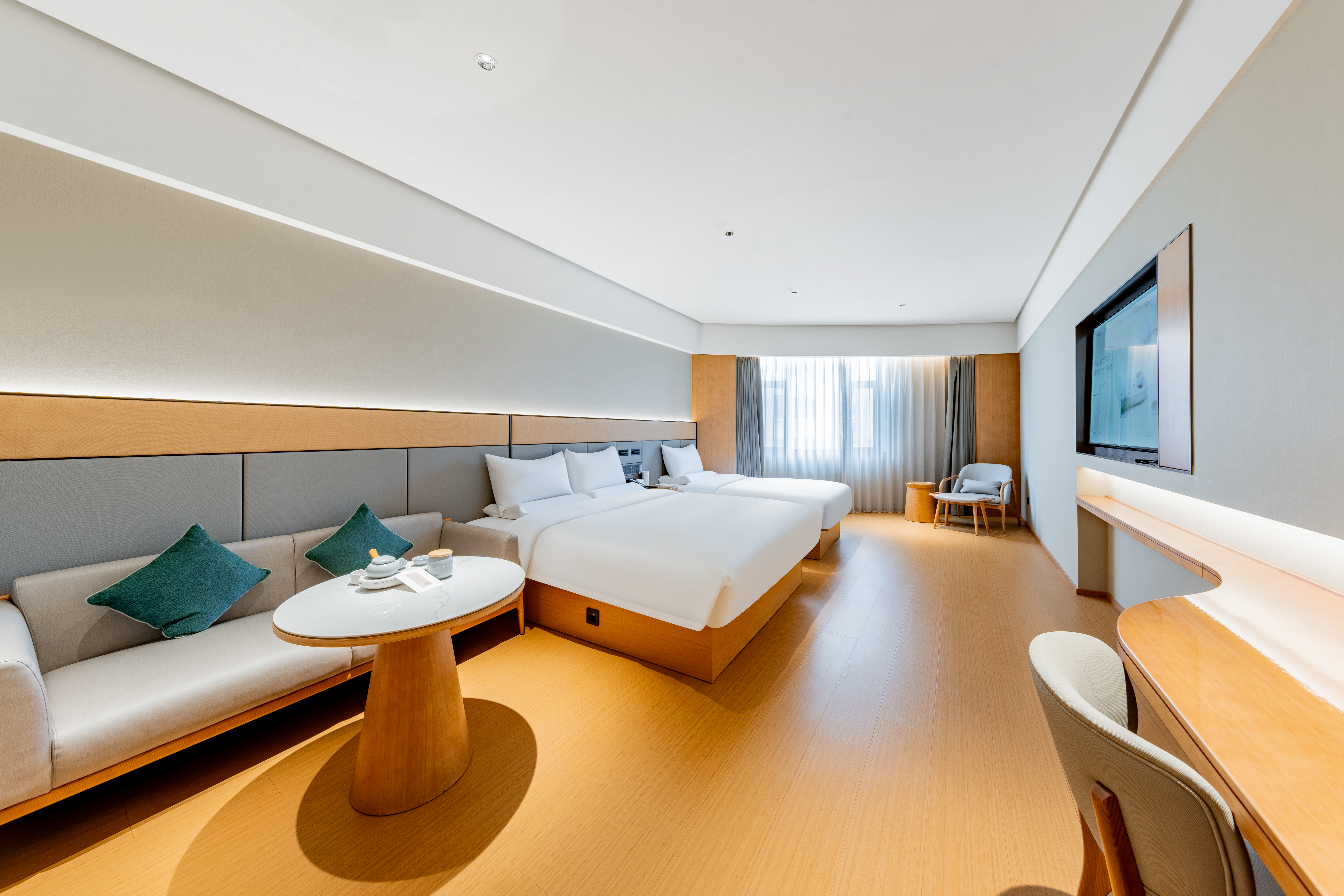 JI Hotel (Ordos Dongsheng Wanda Plaza)家庭房（电视投屏+零压床垫+智能客控）