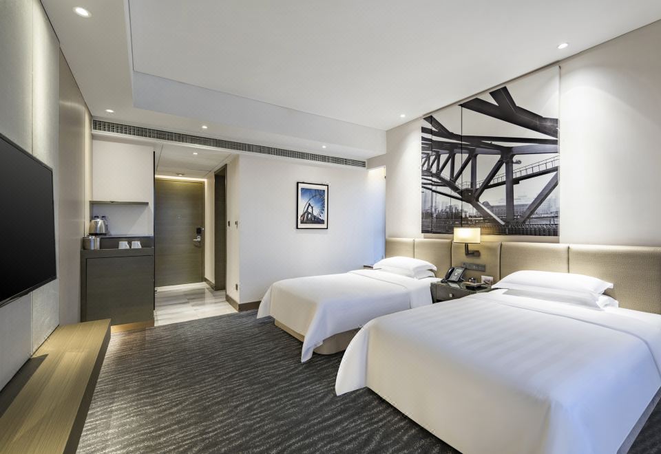 行政城市景观双床房丨俯瞰天津衞丨舒适观景贵妃榻