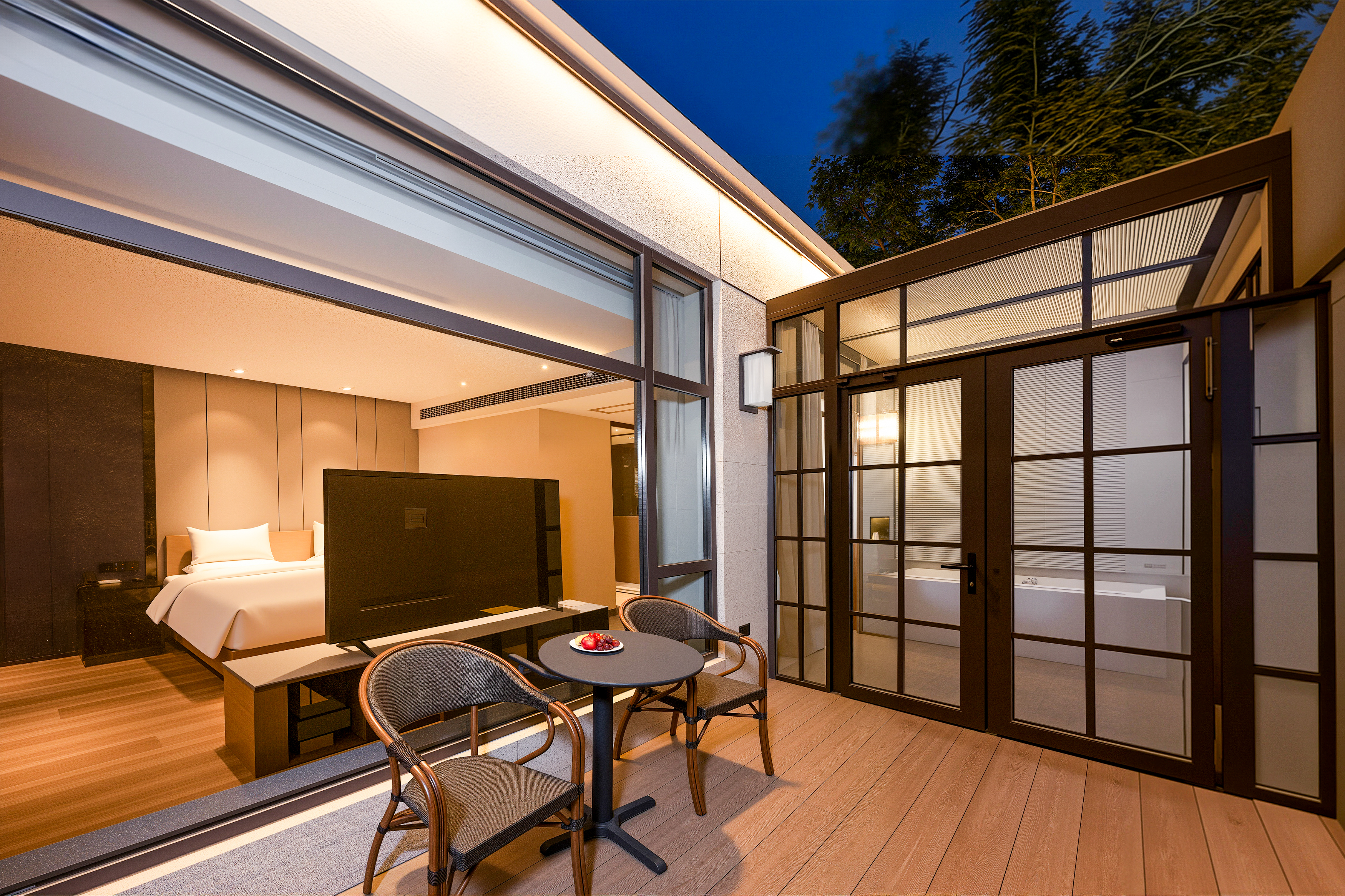 雪上庭院大床房