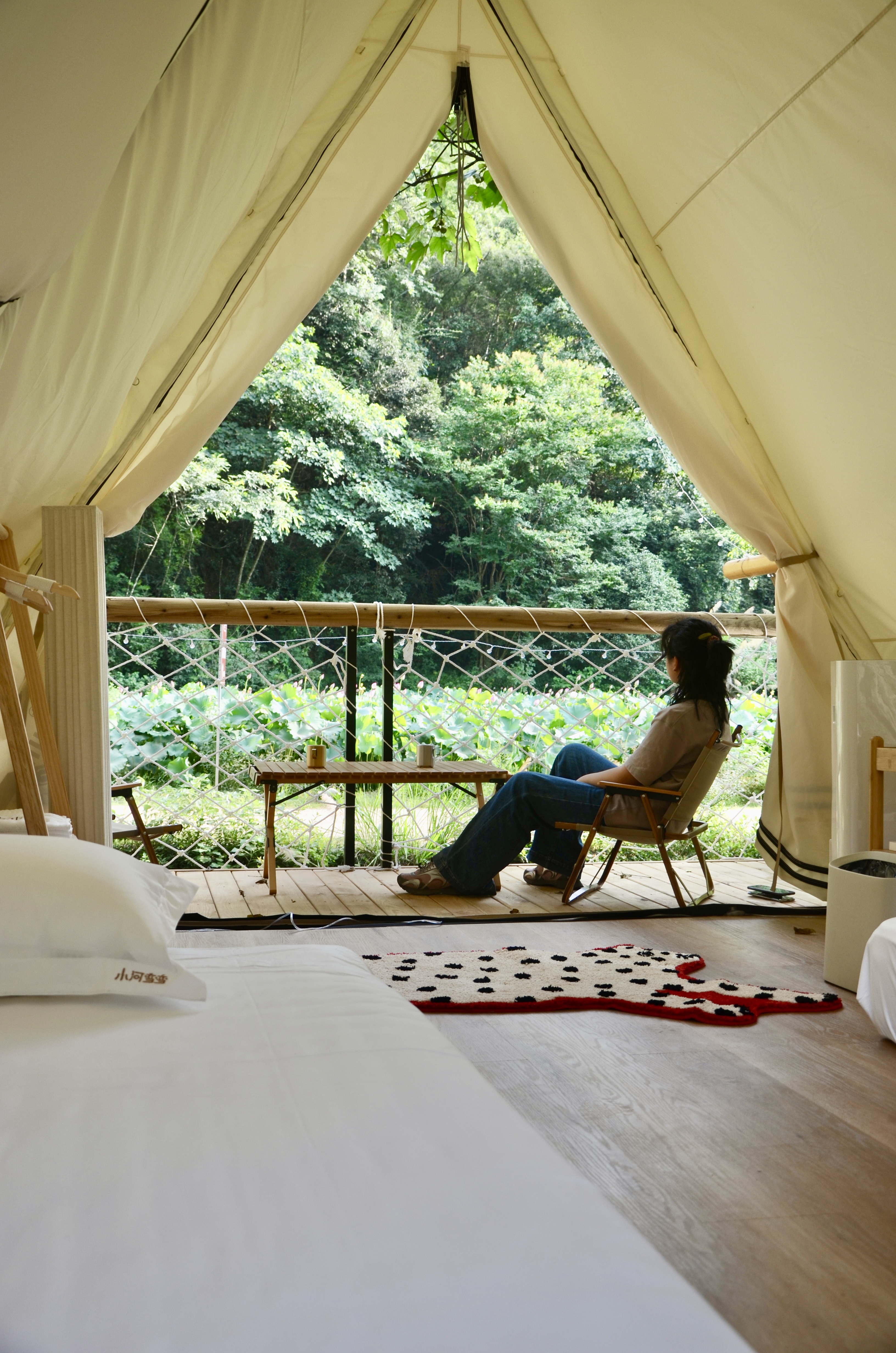 溪流河畔·小A野奢帐篷房（独立小阳台+零压床垫+溪流景观）
