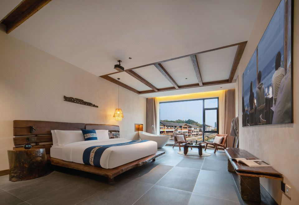 靈犀·豪華江景大床房【獨立浴缸&古韻街景】