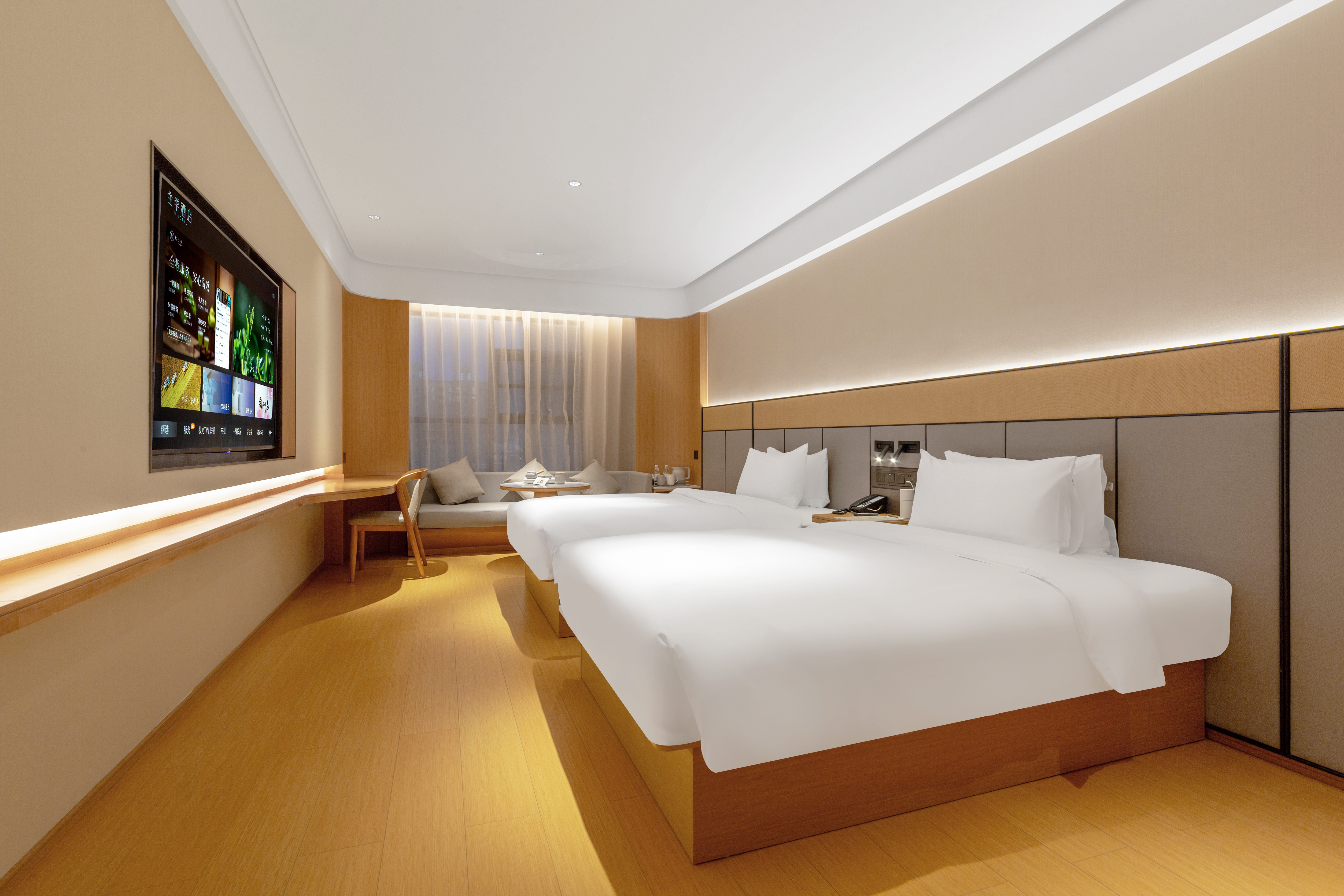 高级双床房【阳光花园|独立空调】