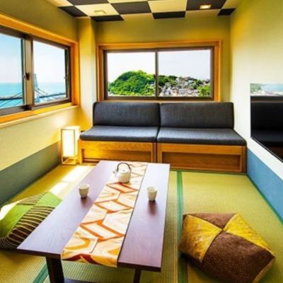 和洋式コーナーオーシャンビュールーム(浴室)(本館) 漁火の宿シーサイド観潮 クーポン