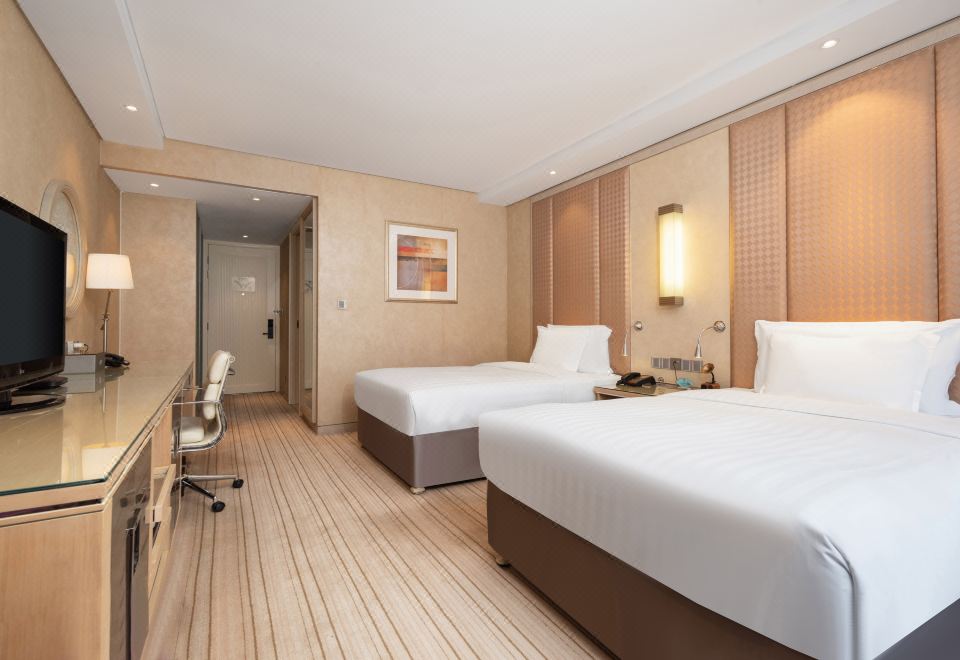 城市景观双床房