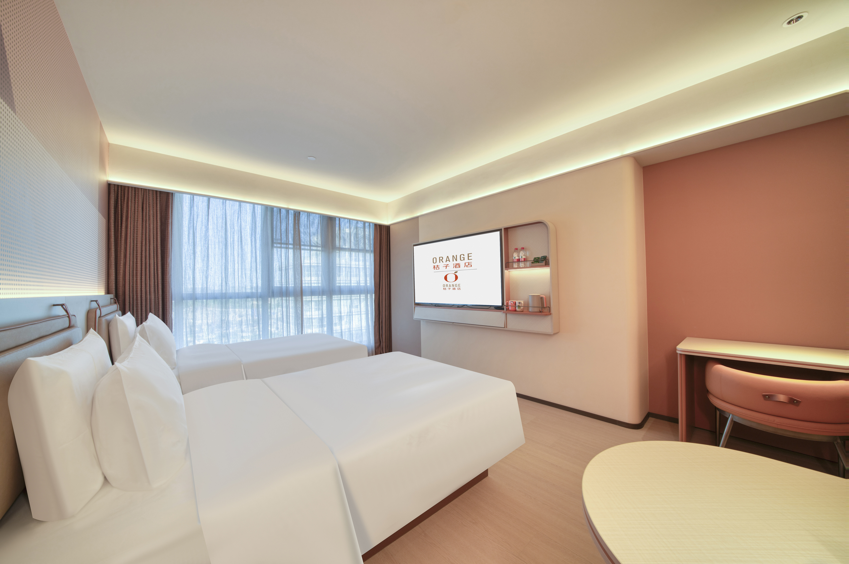高级双床房（小冰箱+65寸电视投屏+四种灯光亮度）