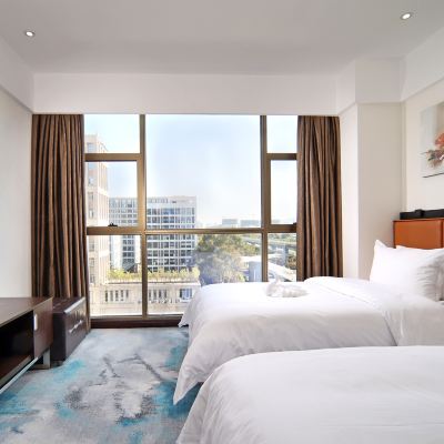 舒適雙床房（金可兒床墊+智能客控+大浴缸+落地窗） 廈門探索飯店優惠