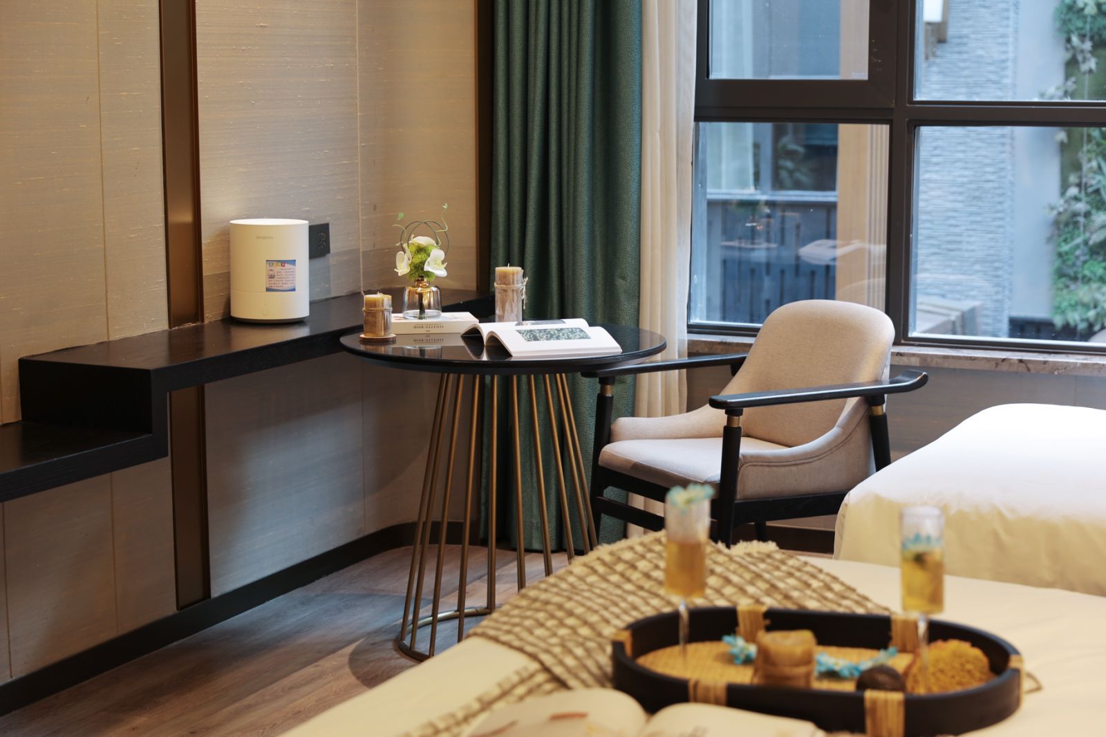 寒雪·臻享中空庭院大床房-氧吧负离子