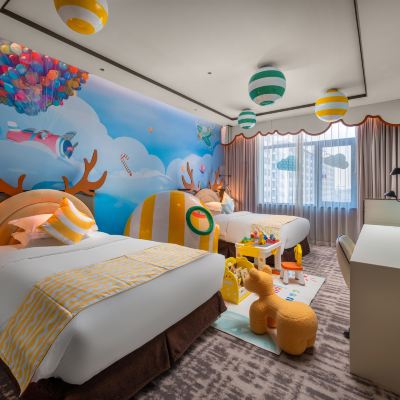糖果飛屋主題雙床房（魚嘴小屋丨玩具桌丨空氣凈化器） 烏鎮皇冠假日飯店優惠