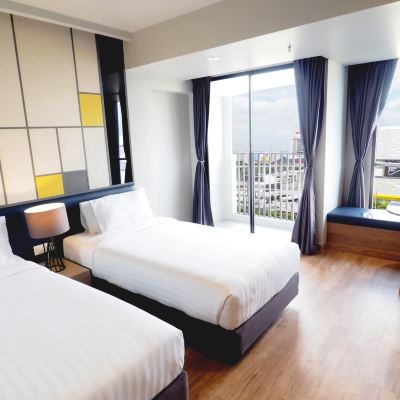 ห้องดีลักซ์ เตียงแฝด รหัสโปรโมชั่น เดอะ ควอเตอร์ ลาดพร้าว บาย ยูเอชจี