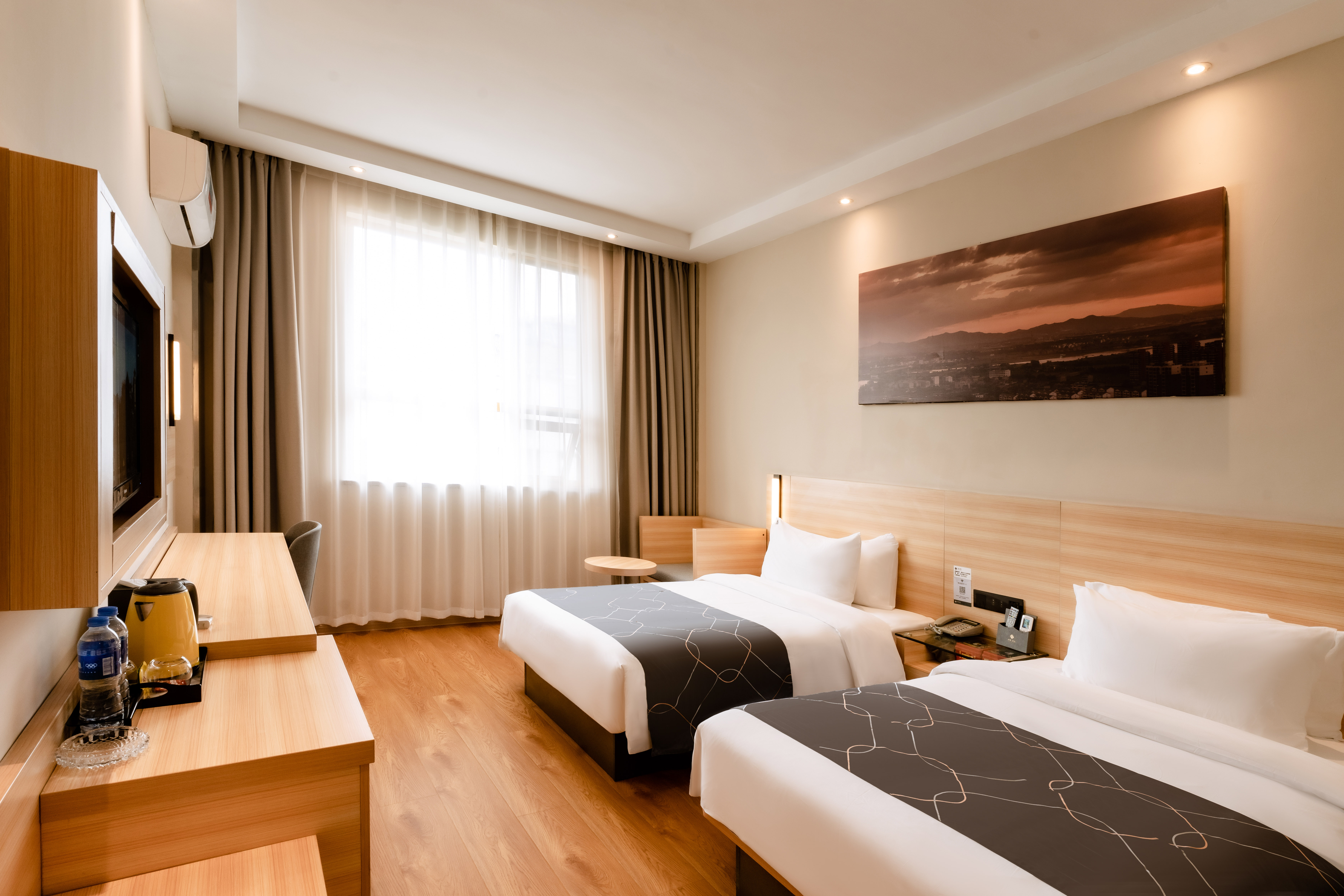 零压舒享双床房（零压枕头床垫+智能烘乾洗衣机+熟睡遮光窗帘）