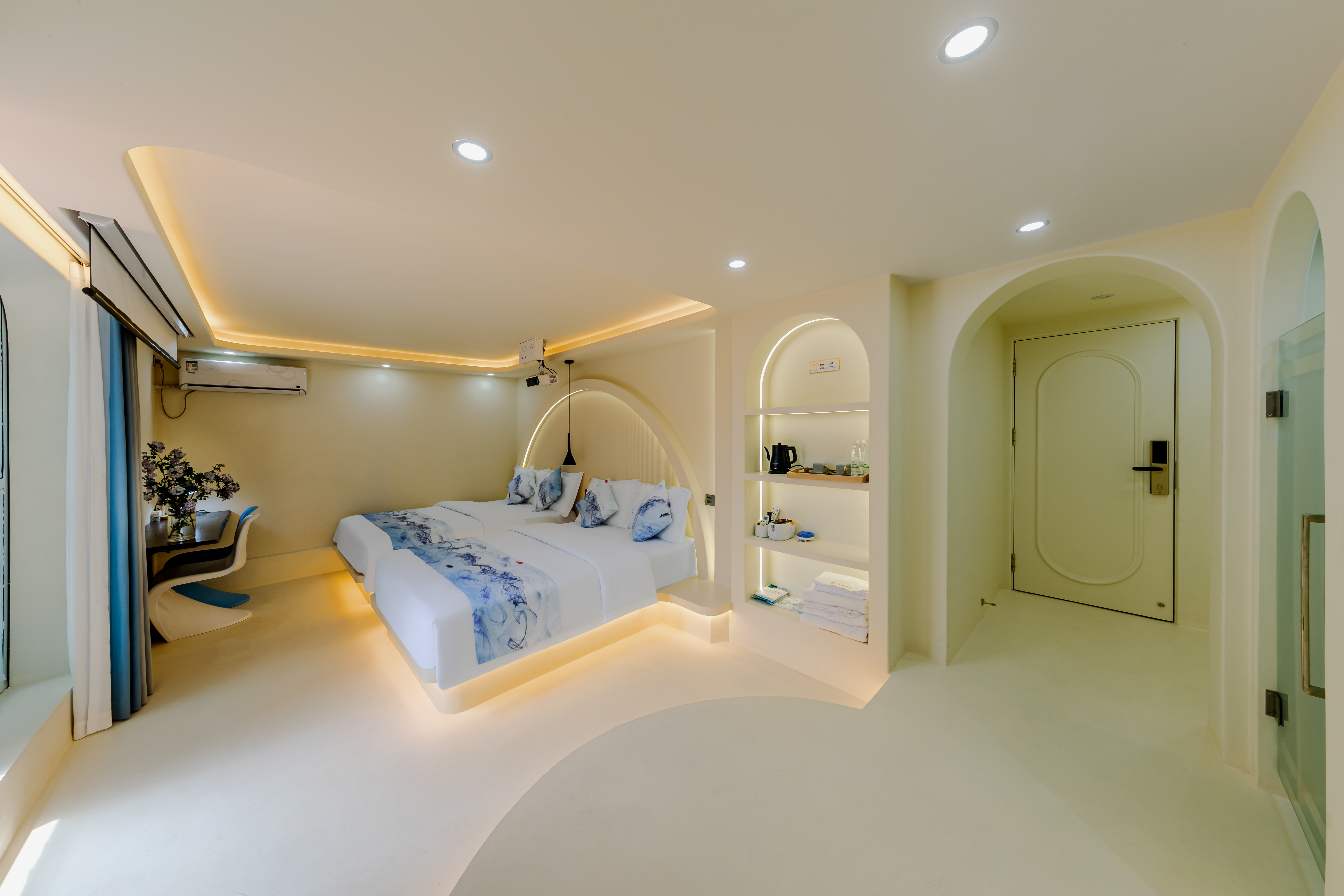 萨米悠韵别墅三床房[100寸1080P投影+智能马桶]