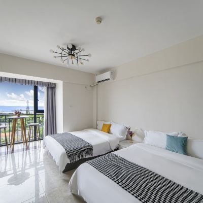 半海景家庭套房（大三床） 珠海外伶仃島海島時光休閑度假公寓優惠